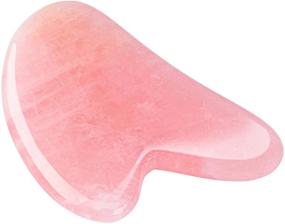 img 1 attached to Rosenice Rose Quartz Gua Sha Facial Tools - Natural Gua Sha Scraping Massage Tool with Pink Crystal Stone for Face and Body Skin - Ideal for SPA, Acupuncture Therapy, and Trigger Point Treatment (Pink)