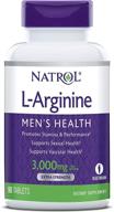 💪 таблетки natrol l-arginine: увеличивают выносливость и производительность, улучшают сексуальное и васкулярное здоровье, комплекс азота и витамина в, экстра-сила - 3 000 мг, 90 штук. логотип