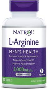 img 4 attached to 💪 Таблетки Natrol L-Arginine: Увеличивают выносливость и производительность, улучшают сексуальное и васкулярное здоровье, комплекс азота и витамина В, экстра-сила - 3 000 мг, 90 штук.