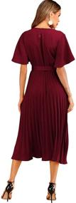 img 3 attached to Milumia Elegant Pleated Flounce Burgundy
