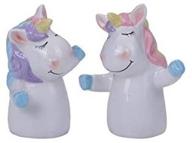 🦄 pacific giftware unicorn friends magnetic ceramic salt & pepper shakers set logo