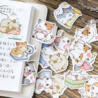 45pcs doraking boxed super cute cats stickers for scrapbooking, diy decoration, laptop, planners, suitcase, diary, notebooks, albums logo