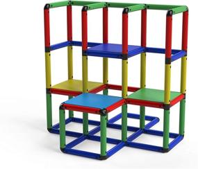 img 1 attached to 🔧 316 Piece Funphix Classic Construction Toy Set - Build Play-Structures Indoors & Outdoors - Fun & Educational Learning Toys for Ages 2-12