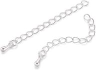 🔗 craftdady 20pcs silver twist extender chains: enhance your jewelry with drop charms - perfect for anklet jewelry making logo