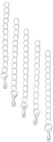 img 3 attached to 🔗 Craftdady 20Pcs Silver Twist Extender Chains: Enhance Your Jewelry with Drop Charms - Perfect for Anklet Jewelry Making