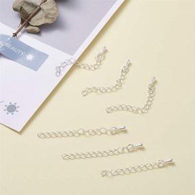 img 1 attached to 🔗 Craftdady 20Pcs Silver Twist Extender Chains: Enhance Your Jewelry with Drop Charms - Perfect for Anklet Jewelry Making