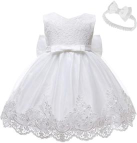 img 3 attached to LZH Princess Bowknot Birthday Wedding Girls' Clothing