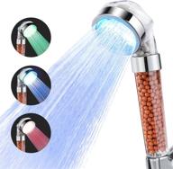 🚿 vrisa led shower heads with 3 color changing - high pressure and filtered mineral handheld shower heads with temperature control logo