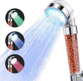 img 4 attached to 🚿 Vrisa LED Shower Heads with 3 Color Changing - High Pressure and Filtered Mineral Handheld Shower Heads with Temperature Control