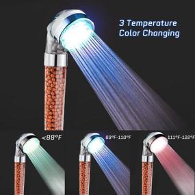 img 3 attached to 🚿 Vrisa LED Shower Heads with 3 Color Changing - High Pressure and Filtered Mineral Handheld Shower Heads with Temperature Control