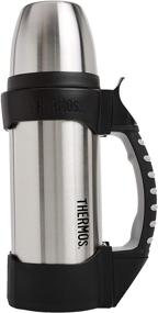 img 4 attached to 🧊 Thermos The Rock Vacuum Insulated 1L Beverage Bottle, Stainless Steel/Black, 1.1 Quart (2510TRI2)