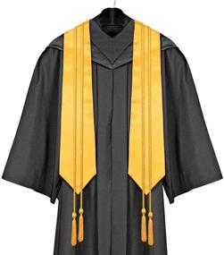 img 1 attached to Gold Graduation Stole and 2Pcs Honor Cord with Tassel by Whaline - Perfect for Graduation Day and Graduate Photography