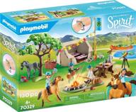 experience the adventure with playmobil spirit riding summer campground logo