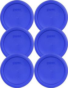 img 3 attached to Крышка Pyrex 7201-PC круглая на 4 чашки для стеклянных мисок (упаковка из 6 штук, светло-голубая) - Улучшенное название товара для улучшения SEO