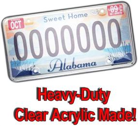 img 3 attached to 🔒 Zento Deals 2-Pack of Clear Bubble Design Unbreakable License Plate Covers - Heavy-Duty Fits Standard 6x12 Inches Novelty/License Plates