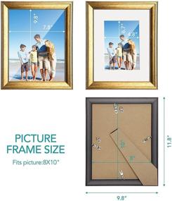 img 2 attached to 🖼️ TWING 8x10 Gold Picture Frames Set of 6 - Display Pictures 5x7 or 8x10 - Tabletop & Wall Mounting Home Decor with Mat - Ideal for Christmas Gift