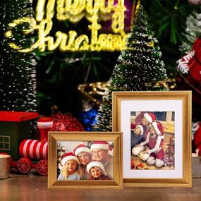 img 3 attached to 🖼️ TWING 8x10 Gold Picture Frames Set of 6 - Display Pictures 5x7 or 8x10 - Tabletop & Wall Mounting Home Decor with Mat - Ideal for Christmas Gift