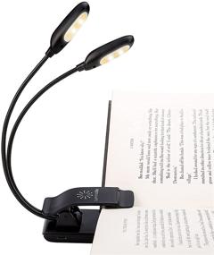 img 4 attached to Rechargeable Warm White LED Book Light and Music Stand Light - Easy Clip-on for Bedtime Reading - 3 Color Options and 3 Brightness Levels - Lightweight 2.8 oz - Ideal for Bookworms and Kids