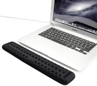 🖥️ enhance your typing experience with our tenkeyless keyboard wrist rest – memory foam palm support for office, computer, laptop, mac – relieve wrist pain and promote repair (14.2 inch, black) logo