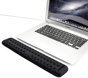 img 4 attached to 🖥️ Enhance Your Typing Experience with our Tenkeyless Keyboard Wrist Rest – Memory Foam Palm Support for Office, Computer, Laptop, Mac – Relieve Wrist Pain and Promote Repair (14.2 inch, Black)