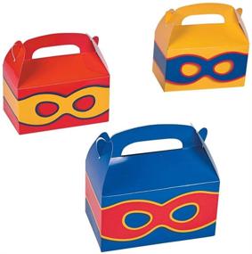 img 1 attached to 🎉 Fun Express Superhero Treat Boxes for Birthday - Party Supplies