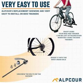 img 3 attached to 🚲 Premium Alpcour Replacement Skewer for Bike Trainer: Quick Release Rear Wheel Axel - Enhance Your Indoor and Stationary Bicycle Training Experience with This High-Quality Replacement Part