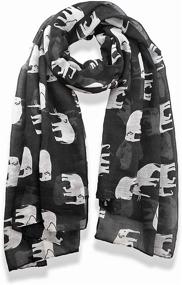 img 2 attached to 🐘 Stylish Elephant Print Scarf Shawl: Must-Have for Women's Accessories in Scarves & Wraps