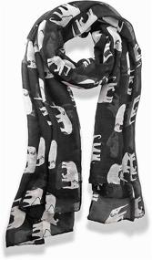 img 3 attached to 🐘 Stylish Elephant Print Scarf Shawl: Must-Have for Women's Accessories in Scarves & Wraps