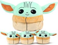 🧸 10-inch grogu plush stuffed animal: the child plushie pillow with 3 baby doll toys - room decoration & birthday gifts for kids logo