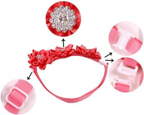 img 1 attached to 🌸 Masue Pets 15pcs/Pack Dog Bow Tie Flower Collar Diamond Accessories for Small Dogs and Cats - Pet Flower Bows, Puppy Bowtie Collar, Fashionable Pet Bowties, and Pet Supplies