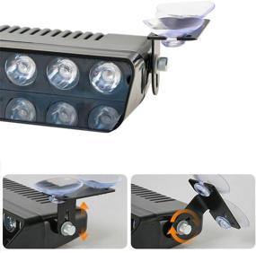 img 1 attached to White Blue Led Strobe Flash Light Emergency Warning 12-Led Sucker Dashboard Interior Roof Windshield Dash Safe Caution Hazard Light With Suction Cups For Car Vehicle Boat SUV Firemen Fog DC 12V