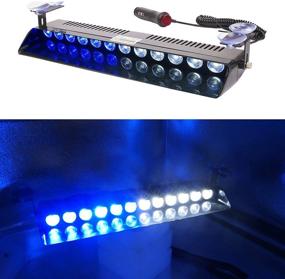 img 3 attached to White Blue Led Strobe Flash Light Emergency Warning 12-Led Sucker Dashboard Interior Roof Windshield Dash Safe Caution Hazard Light With Suction Cups For Car Vehicle Boat SUV Firemen Fog DC 12V