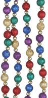 sparkling kurt adler 9' multi glitter ✨ beaded garland: enhance your decor with glittery elegance! logo