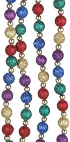 img 1 attached to Sparkling Kurt Adler 9' Multi Glitter ✨ Beaded Garland: Enhance Your Decor with Glittery Elegance!
