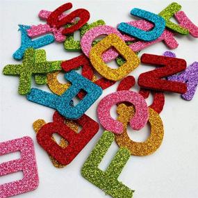 img 2 attached to 🌟 152 Pcs Colorful Glitter Foam Stickers: Stars, Heart, A-Z Letter, Self Adhesive - Perfect for Kid's Homemade Arts & Crafts, Greeting Cards, Home Decoration - Assorted Colors