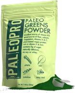 🌿 paleopro paleo greens powder - plant-based vegan protein powder with vitamin b12 - keto-friendly ingredients - gluten-free and high fiber - contains calcium, magnesium, vitamins a & c, vitamin k & iron - no added sugar - 9.4oz logo