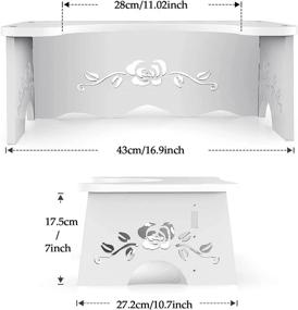 img 3 attached to 🚽 7-inch Toilet Stool for Natural and Comfortable Squatting, Bathroom Squat Potty Aid - Wood-Plastic Board with Environmentally Friendly Materials