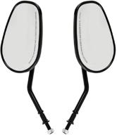 1 pair of side mirrors for harley-davidson sportster xl 883 1200, road king, v-rod, street glide, electra glide, dyna, softail (1982-2018) logo