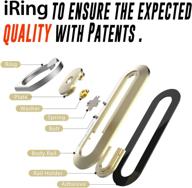 📱 iring slide - a convenient wireless charging compatible solution with slide-to-charge feature. includes car cradle/wall hook mount. discover the aauxx original ring grip finger holder stand in gold. logo