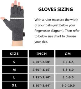 img 3 attached to 🧤 David Copper Compression Cotton Arthritis Gloves: The Best Copper Infused Glove for Arthritis Hands, Fingers, Carpal Tunnel, Typing Support - Men and Women, Gray (Medium)