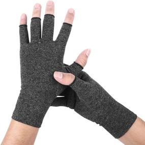 img 4 attached to 🧤 David Copper Compression Cotton Arthritis Gloves: The Best Copper Infused Glove for Arthritis Hands, Fingers, Carpal Tunnel, Typing Support - Men and Women, Gray (Medium)