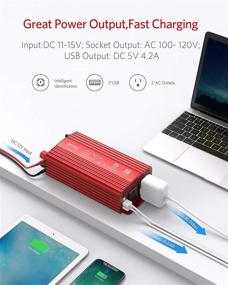 img 2 attached to 💡 Bestek 500W Pure Sine Wave Power Inverter: DC 12V to AC 110V Car Plug Adapter with USB Charging & AC Outlets – ETL Listed