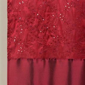img 2 attached to 🚿 Red Fabric Shimmery Solid Color Maria Shower Curtain by Lush Decor - 72” x 72” for Bathroom
