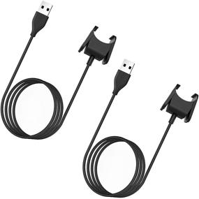 img 4 attached to 🔌 Набор кабелей Simpeak 2-Pack для Fitbit Charge 3 - Замена USB-кабеля для зарядки в черном цвете