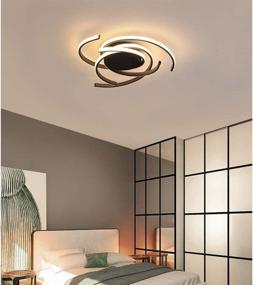 img 2 attached to 💡 Modern Chic LED Bedroom Light: Flush Mount Ceiling Lamp with Dimmable Acrylic Panel, Remote Control, Unique Minimalist Design. Perfect Pendant Light for Livingroom, Dining Room, Kitchen Island, Office - Matte Black Finish