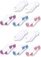 🧦 fruit of the loom girls' 10-pair everyday soft no show socks - comfy and stylish sock collection for girls logo