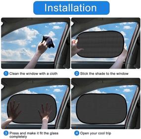 img 2 attached to 🌞 Stay Cool and Protected: Car Window Shade 20"x12" Sunshade - Block Glare and UV Rays for Your Child, 4 Pack Car Window Sunshades