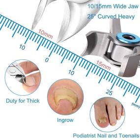 img 2 attached to 🔨 Специальные кусачки для толстых ногтей для пожилых людей, с прочной рукояткой с резиновым покрытием - идеально подходят для педикюристов, пациентов с вросшими ногтями и профессионалов.