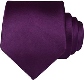 img 1 attached to Men's Accessories: HISDERN Classic Necktie with Pocket Square