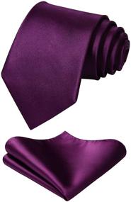 img 4 attached to Men's Accessories: HISDERN Classic Necktie with Pocket Square